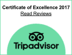 Certificate of excellence 2017 read reviews tripadvisor.